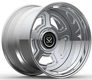Vlastní 3 PC RIMS 18x8 a 18x12 leštěné pro Dodge Charger 1968
