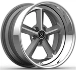 5X114.3 18x7,0 a 18x9,5 Custom 3-PC ráfky Leštěný okraj, šedý disk pro Ford Mustang