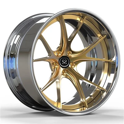 Custom Polished Lip And Gold Polished Disc 22x9.5 2-Styl ladění kol PC pro Renge-Rover