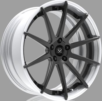 Custom Brush plus stříbrné 21palcové 2-PC ráfky kol pro Chevrolet Corvette