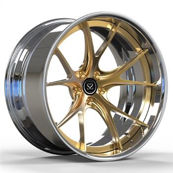 20x11 5x112 Hlaveň leštěná středem kartáčované zlaté ráfky pro S5 Deep Conkávní monoblokové kolo auta